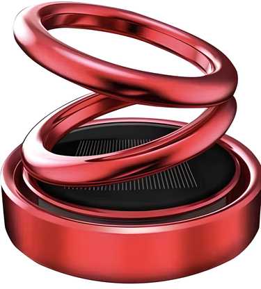 Car Air Freshener- Solar Power Rotating Car Air Freshener Perfume, Long Lasting French Organic Fragrance