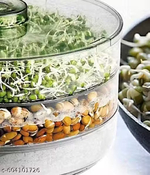 Spokane Plastic Sprout Maker|Sprout Maker Box|Hygienic Sprout Maker With 3 Container|Home Making Fresh Sprouts Beans For Living Healthy Life Sprout Maker 3 Bowl Sprout Maker For Home (3 Compartment)